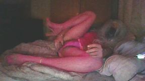 Sissy Crossdresser Passionately Plays Dildo