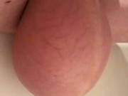 Large Big Balls in the Bathroom - Saline Infusion