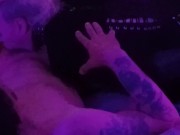 Hot slut in handcuffs sucking cock and getting railed in the ass