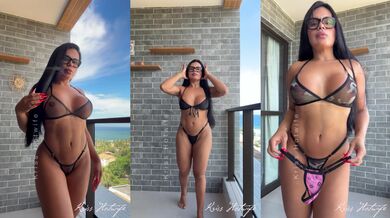 Trying on my new naughty and transparent bikinis, which one do you like best?