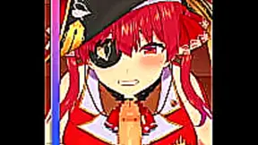 Big-Ass Houshou Player Gives Amateur Blowjob & Pussy Sex POV