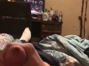 Slow motion jerk off and cum solo male