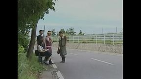 Japanese wife cheats on husband in public bus story