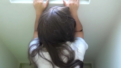 I enter the bathroom that is only for teachers and the principal punishes me - homemade video - fuck in the teachers' bathroom