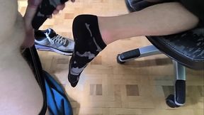 Colleague giving me his sweaty feet at the office