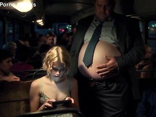 Virgin Teen's 1st Rod on Public Bus – Shy Tugjob & Huge Facial from Plump Stranger [AI]