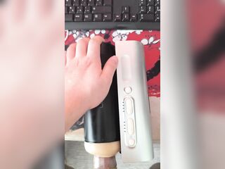 I'm trying out my fresh Lovense Solace Pro! Anal penetration with a cock-sock.