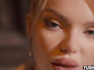 TUSHYRAW Anal-Curious Blond Ashby Winter Gets Her Constricted And Petite Butt Stretched Out