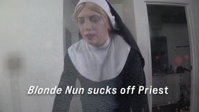 Blonde Nun sucks off Priest 3