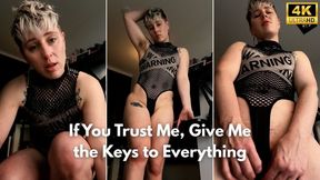 Show Your Devotion by Surrendering Your Logins - Transsexual Financial Domination POV - mental, verbal, manipulative - 4k mp4