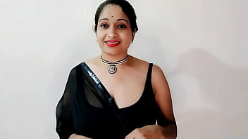 Sexy bhabhi fucked in hot Black saree, desi hindi audio