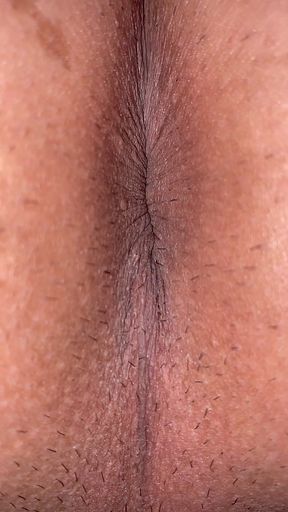 A close-up video of a man's anus with good image quality that makes it possible to identify each wrinkle