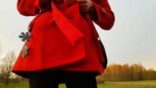 Diapered Evening Walk and Pee in a Park