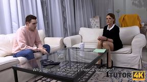 Tutor seduces stepmom in steamy Russian milf encounter