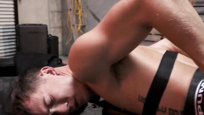 Tied up slave is fisted and fucked by that kinky master