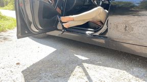 KIRA WALKING AND DRIVING IN THOSE TIGHT SHOES – MP4 HD