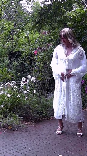 Morning Procedures - bathing in sheer lingerie and painful anal stretching   Clip 1