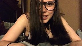Sexy nerdy babe in glasses will make u cum with her ASMR - Solo Porn