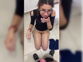 Horny Worker Girl in Bathroom