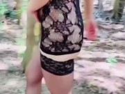 穿性感内衣露出的人妻