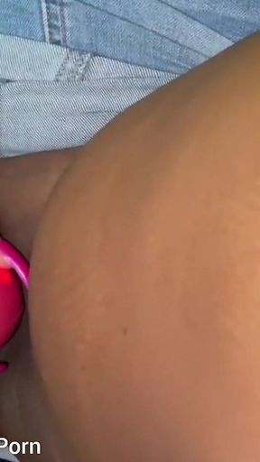 Stimulating My Clit with Egg Vibrator in a Private Cab