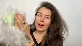 having fun popping packages