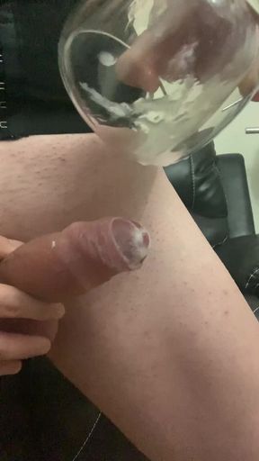 POV: Close-up Cumming 3 Times in a Cup