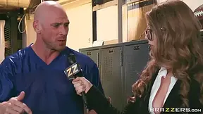 On The Sidelines, On Her Knees - Johnny Sins And Lena Paul