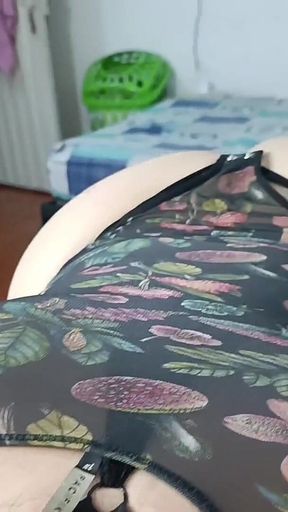 Horny Neighbor Stuffs My Ass with His Cock and Then with His Milk