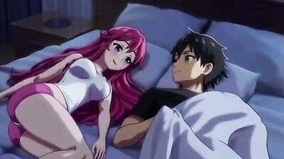 Stepbrother and stepsister share bed in hotel & end up in a messy creampie