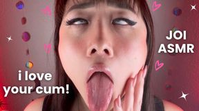 Your Asian Girlfriend Begging for Cum on her Ahegao Face -ASMR JOI