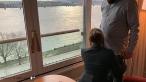 Secretary business look risky window-fuck