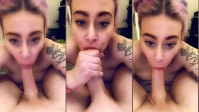 slut sucks my cock dry