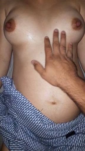 pregnant wife massage tits and pussy.. female orgasm