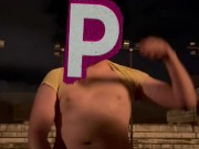 Hot Huge handsfree cum big load in public sports