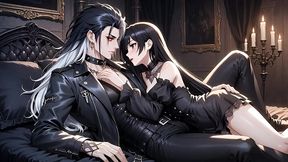 demure gothic girl with rock star - full movie 2 hentai
