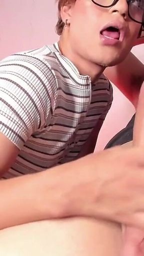 Sissy Ken Plays with a Huge Hairy Fat Cock, and She Doesn't Oppose and Puts It in Her Mouth