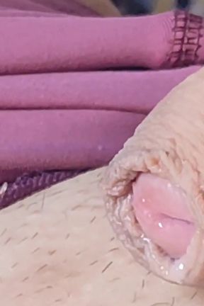 Daddy Exhausted in Close up of Cum