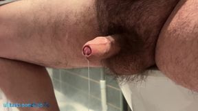 Wanking and Spurting Thick Cum