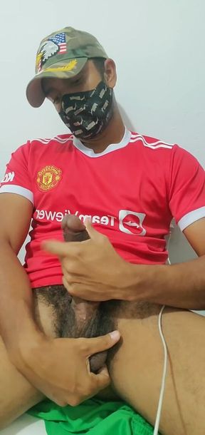 Male's Big Cock Is Masturbated