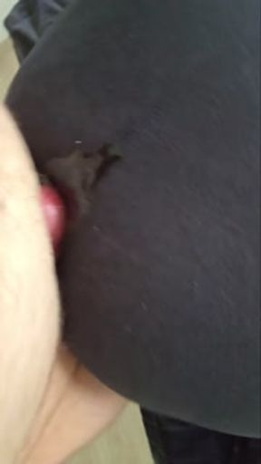 DRY HUMPING!! until he cums all over my new leggings