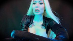 Gloved hands over mouth breath play JOI challenge : Happy end but no orgasm