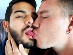 Leo Blue Throats Sebastian Cums With His Long Tongue