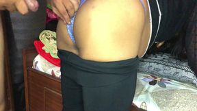 Big Ass Latina in Tight Pants Gets Some Action