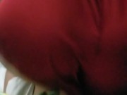 Riding it in silk pajamas