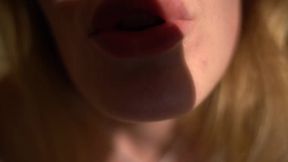 Hot blonde girlfriend plays ASMR roleplay at sleepover