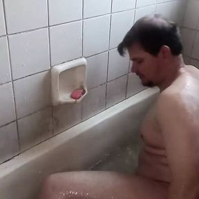 Bathtub Play with Little Cock