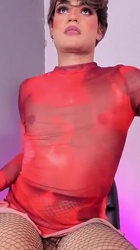 Ken Dancing Sexy for You in Red Dress, and Bouncing Her Ass