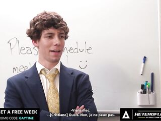 HETEROFLEXIBLE - Derek Kage Bangs Coworker Cristiano After Caught Jerking Off - FRENCH SUBTITLES