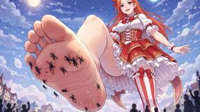 GIANTESS ANIME MAGIC GIRL - AI Feet Crush Collection POV Worship, Massage & Tiny Crushing